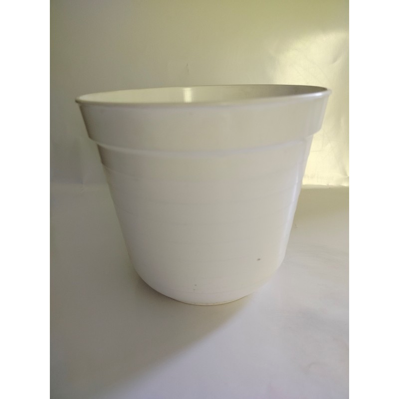Doniczka "Prążki" ⌀17cm Biała