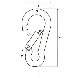 Karabińczyk 13x160mm 1 szt.