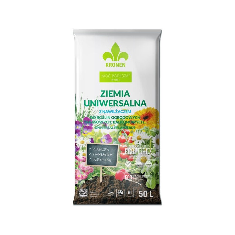 Ziemia uniwersalna z nawilżaczem i ECOFIBREX® 50L KRONEN