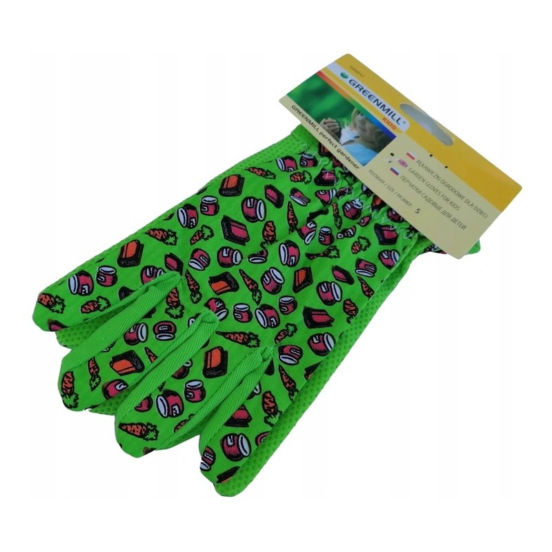 Rękawiczki Ogrodowe Dziecięce Zielone roz. 5 GR0047 Greenmill Kids