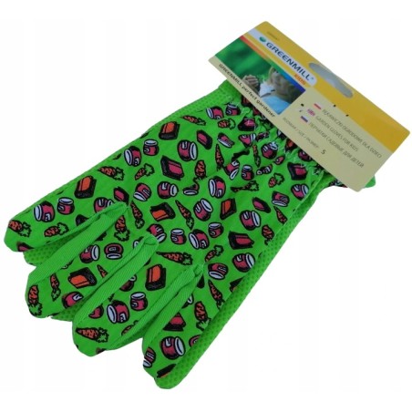Rękawiczki Ogrodowe Dziecięce Zielone roz. 5 GR0047 Greenmill Kids