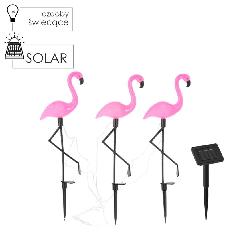 Lampa Solarna LED 3 Flamingi