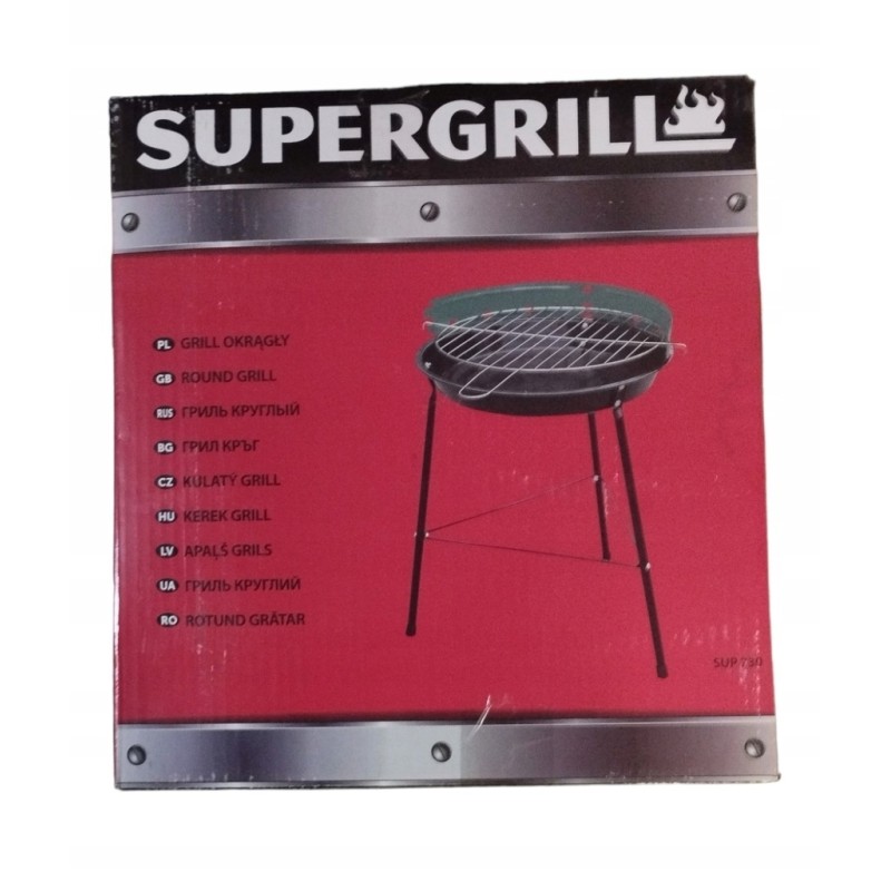 Grill Okrągły Węglowy ⌀32,5cm SUP730