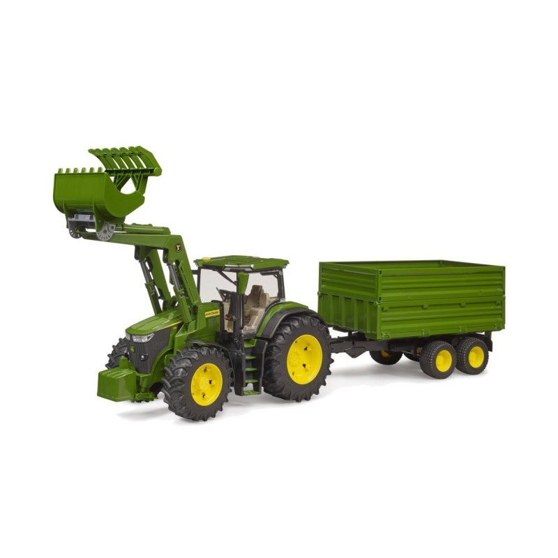 Ciągnik John Deere 7R 350 z przyczepą Bruder 03155