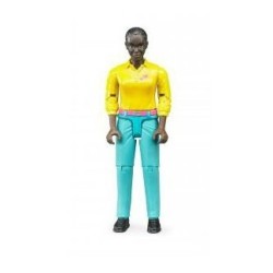 Figurka kobiety w turkusowych dżinsach Bruder 60404