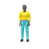 Figurka kobiety w turkusowych dżinsach Bruder 60404