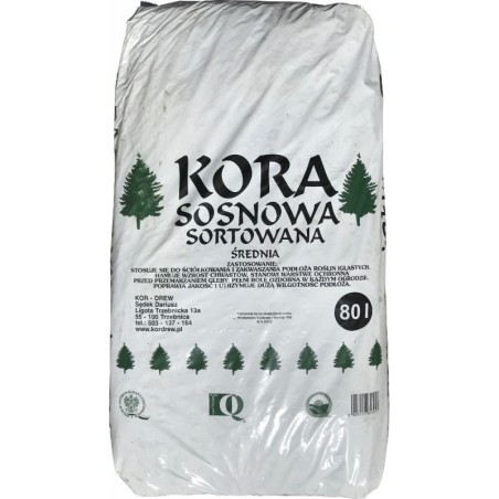 Kora sosnowa średnia 20-50mm 80L 21sztuk