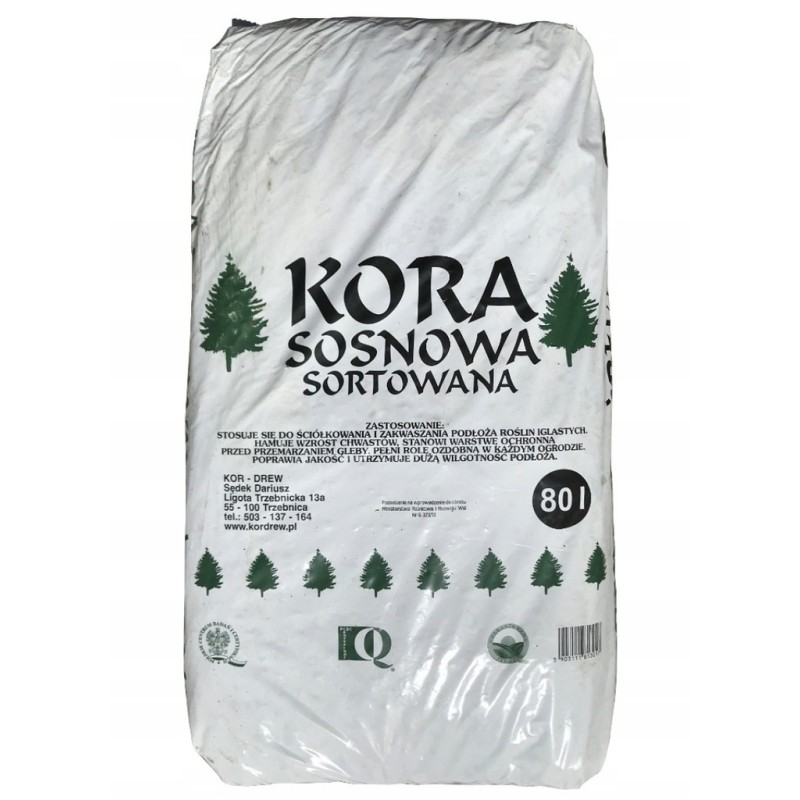 Kora sosnowa Gruba 50-100mm 80L 21 sztuk