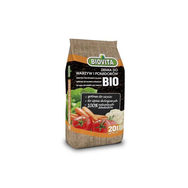 Ziemia do Warzyw i Pomidorów BIO 20L Biovita