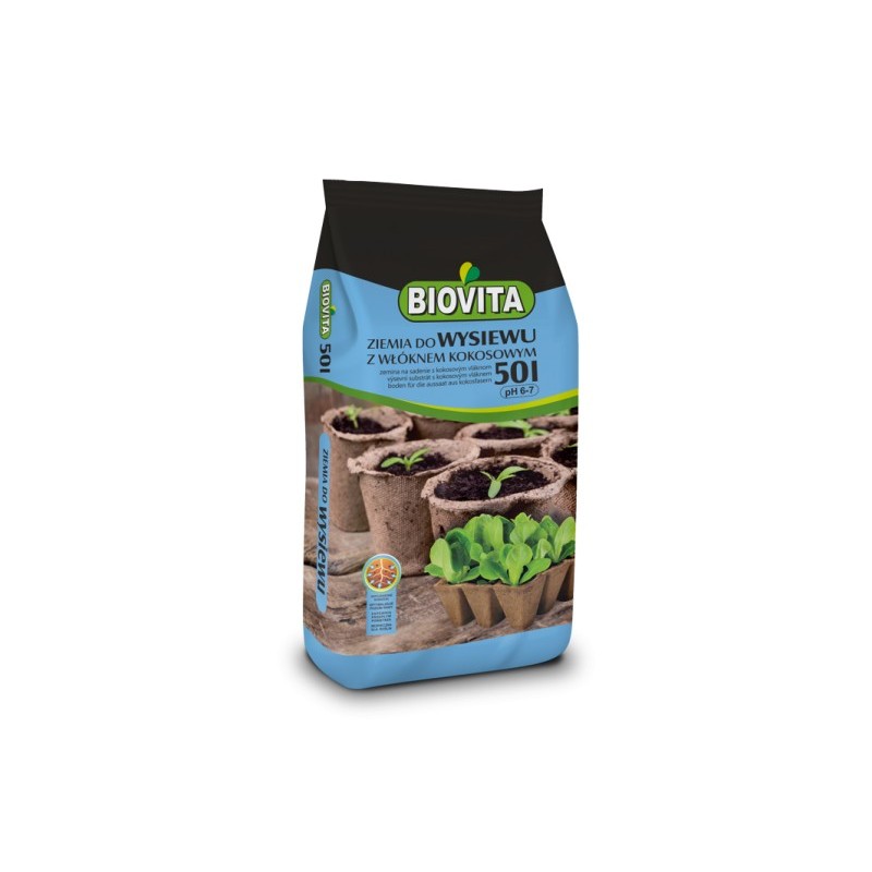 Ziemia do Wysiewu z Włóknem Kokosowym 50L Biovita 48 szt