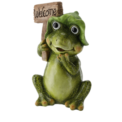 Figurka Ogrodowa ŻABA Siedząca "Welcome" 25x18x36,5 cm