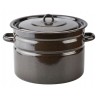Garnek Emaliowany 25l 40cm brąz