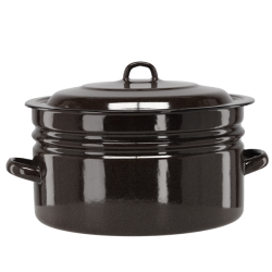 Garnek Emaliowany 25l 40cm brąz