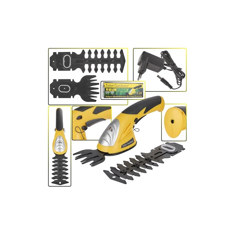 Nożyce akumulatorowe do trawy/krzewów 12 cm 7,2 V