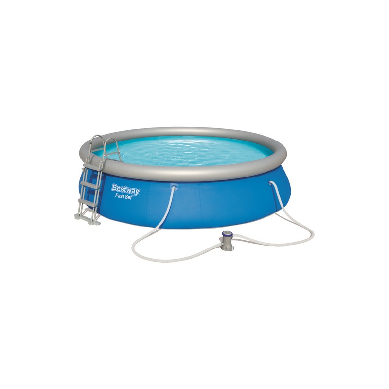 Basen rozporowy 457x107cm Bestway Fast Set z pompą i drabinką