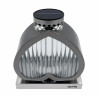 Znicz Solarny Ignis Serce metalowo szklany całodobowy Czarno Srebrny 22 cm