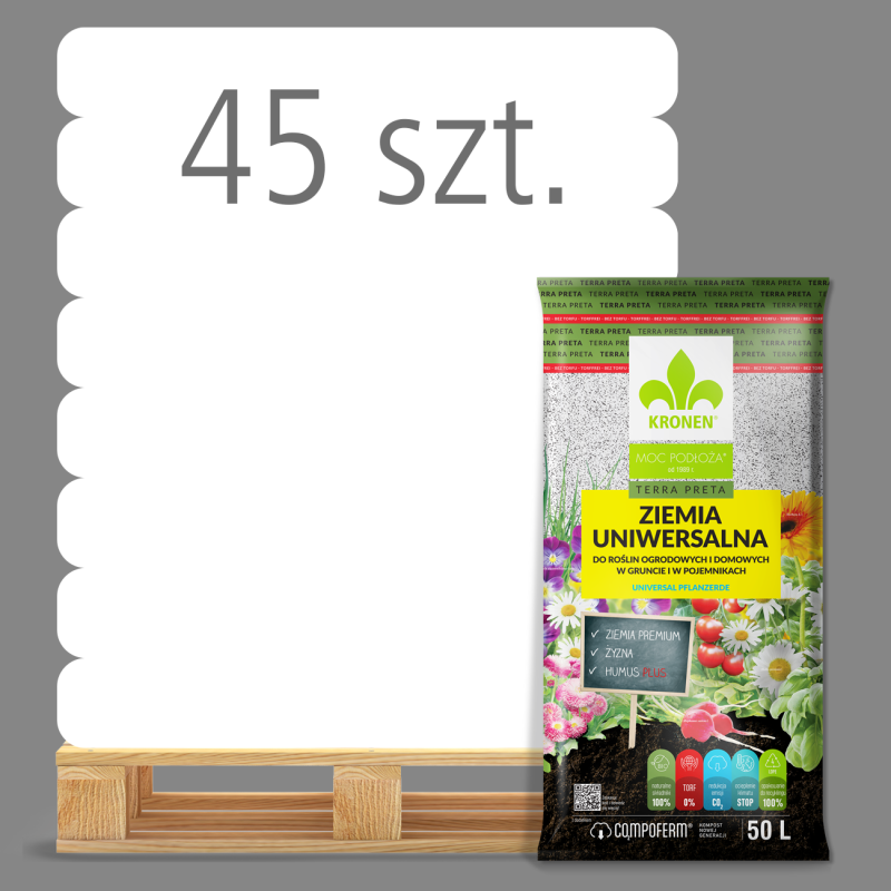 Ziemia Uniwersalna TERRA PRETA 50L 45sztuk KRONEN