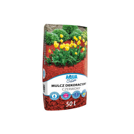 Mulcz dekoracyjny 50L czerwony HOLLAS