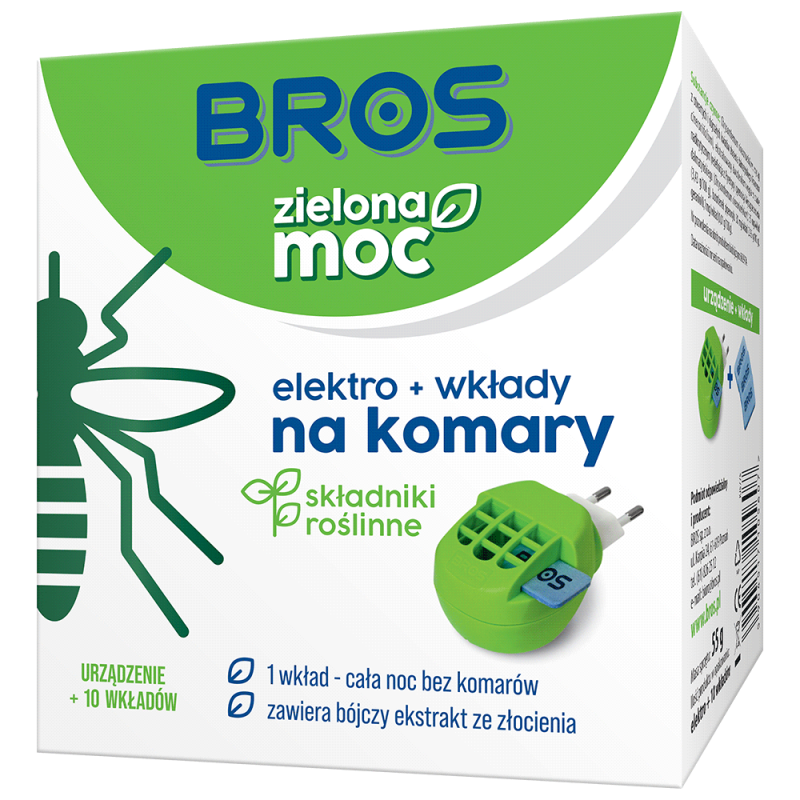 Elektro + Wkłady na Komary Zielona Moc BROS