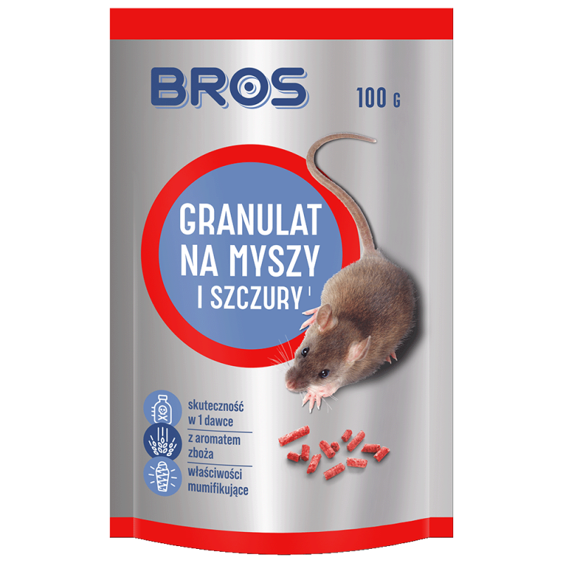 Granulat na Myszy i Szczury 100g BROS