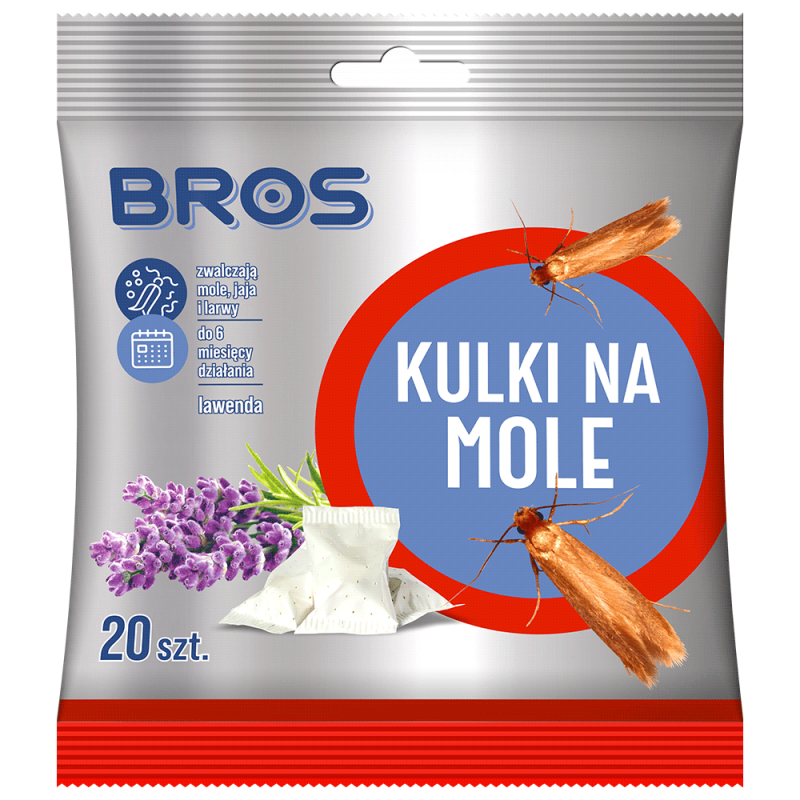 Kulki na Mole Lawendowe 20 szt. BROS