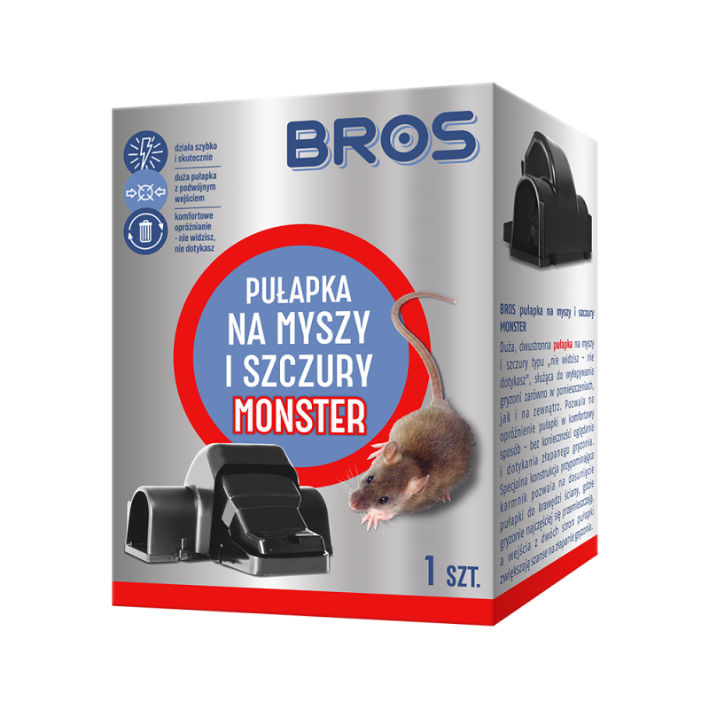 Pułapka na Myszy i Szczury MONSTER 1 szt. BROS