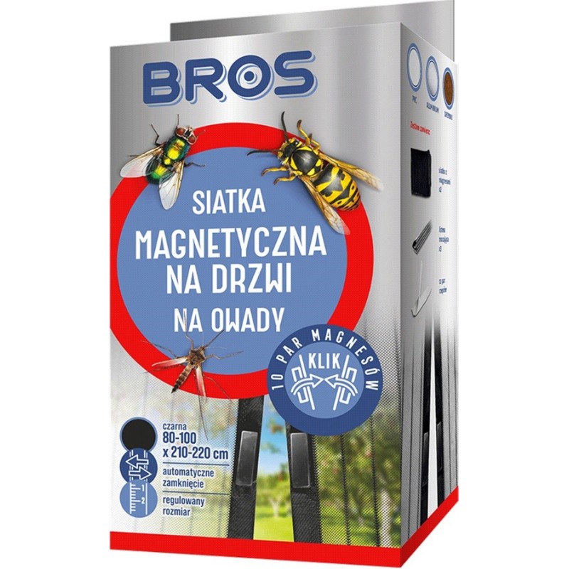 Siatka Magnetyczna na Drzwi 100x220 Czarna BROS