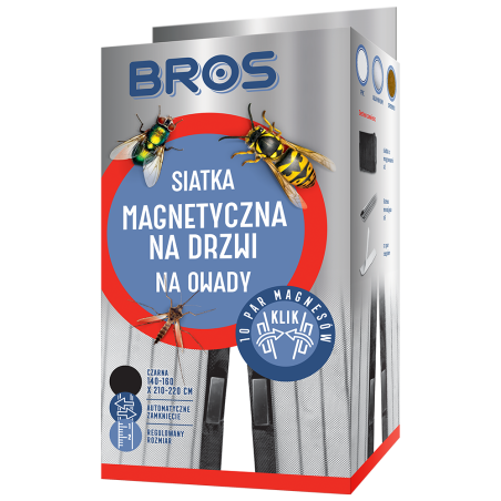 Siatka Magnetyczna na Drzwi 160x220 Czarna BROS