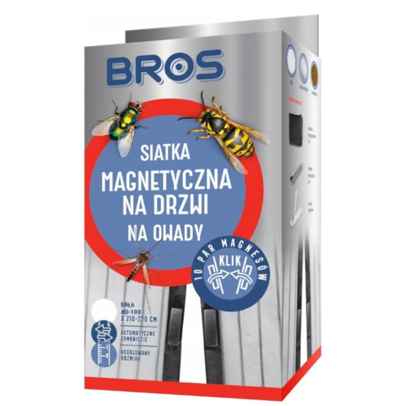 Siatka Magnetyczna na Drzwi 100x220 Biała BROS