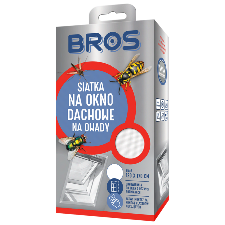 Siatka na Okno Dachowe 120x170 Biała BROS