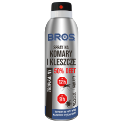 Spray na Komary i Kleszcze 50% DEET 180ml BROS