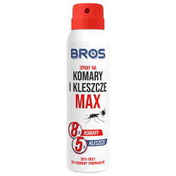 Spray na Komary i Kleszcze MAX 90ml BROS
