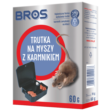 Trutka na Myszy z Karmnikiem 60g BROS