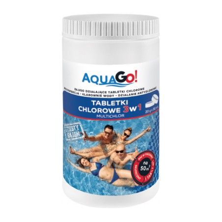 Tabletki chlorowe Multichlor 3w1 20gx50 szt. AquaGO