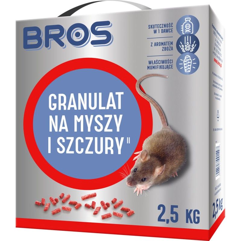 Granulat na myszy i szczury 2,5kg BROS